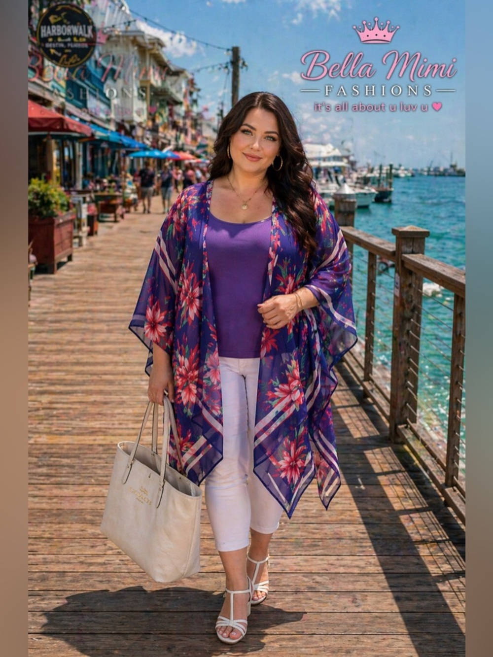 NWT Floral Purple Sheer Kimono Cover-Up OS 🌹🌺🌼 BB Hall